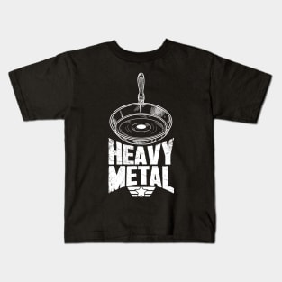 Heavy Metal Cast Iron Cookware Chef Kids T-Shirt